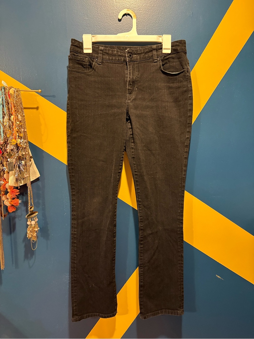 Chico's Platinum Black Mid-rise Skinny Jeans EUC
